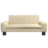 vidaXL Legowisko dla psa, kremowe, 70x45x30 cm, obite tkaniną