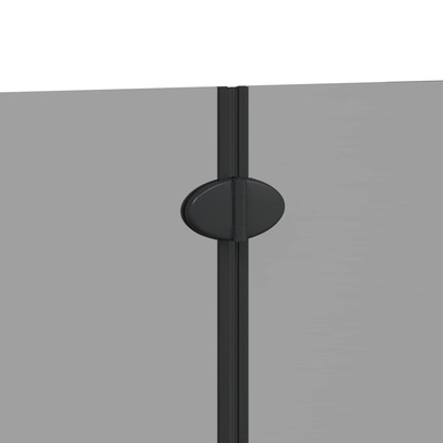 Osłona prysznicowa Czarny 120 x 140 cm Szkło ESG i aluminium