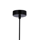 Lampa wisząca czarna E27 metal / drewno Flen Ledea 50101263