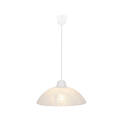 Alcara Lampa Wisząca 1X60W E27 Klosz Biały Z Wzorem