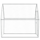 Klatka dla kurcząt, srebrna, 200x105x182 cm, stal galwanizowana