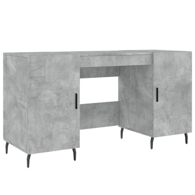 vidaXL Biurko, szarość betonu, 140x50x75 cm, materiał drewnopochodny wariant 11