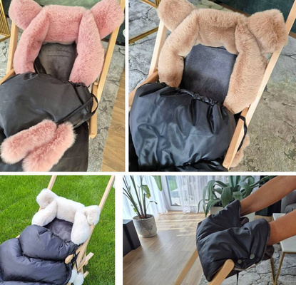 Love gifts Sanki ze śpiworkiem+ Mufki/Brąz