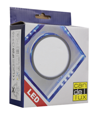 Oprawa stropowa chrom/niebieska kwadrat LED SSP-22 2263892