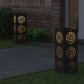 Słoneczna LED lampa na ścieżkę 2 pcs Czarny