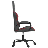vidaXL Fotel gamingowy, czarno-bordowy, sztuczna skóra wariant 8