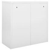 vidaXL Szafka z drzwiami przesuwnymi, szara, 90x40x90 cm, stal