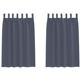 Firany blackout z kółkami 2 pcs Antracyt 175 x 140 cm Poliester