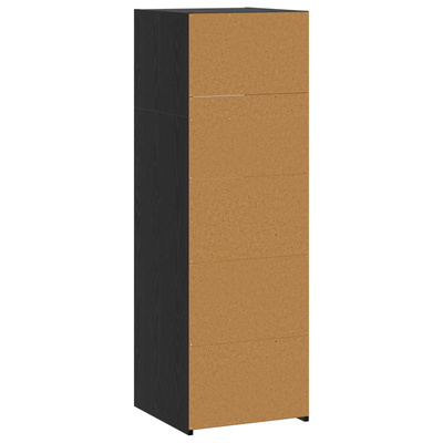 Highboard Czarny dąb 40 x 41 x 124 cm Drewno inżynieryjne