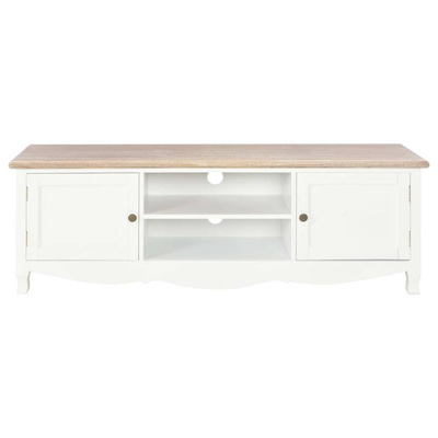 vidaXL Szafka pod TV, biała, 120 x 30 x 40 cm, drewniana