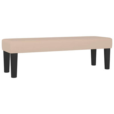 Ławka, cappuccino, 100x30x30 cm, tapicerowana sztuczną skórą