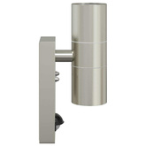 Zewnętrzna lampa ścienna 2 pcs Srebrny 7 x 10 x 22 cm