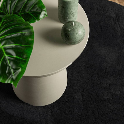 vidaXL Dywan HUARTE z krótkim włosiem, czarny, Ø 120 cm