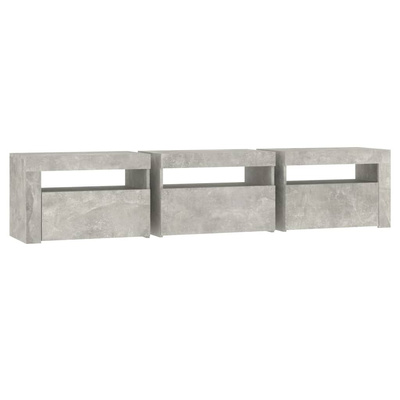 vidaXL Szafka pod TV z oświetleniem LED, szarość betonu, 180x35x40 cm