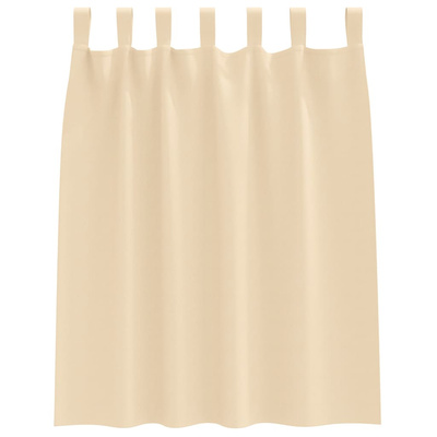 Firany blackout z kółkami 2 pcs Kremowy 140 x 140 cm Poliester