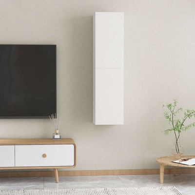 Szafki pod TV, 2 szt., białe, 30,5x30x60 cm