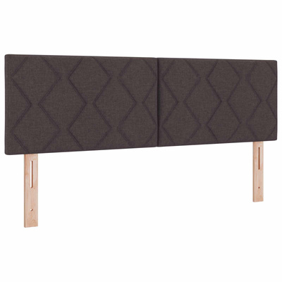 Łóżko Box Spring z materacem i LED Ciemny brąz 140 x 190 cm