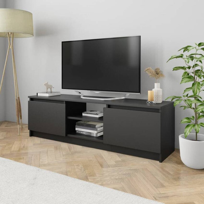 vidaXL Szafka pod TV, czarna, 120x30x35,5 cm, materiał drewnopochodny