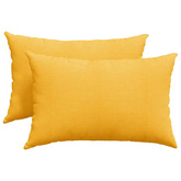 Poduszki na sofę 2 pcs Jasnożółty 60 x 40 cm Tkanina sztruksowa