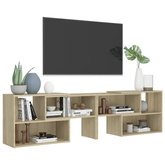 vidaXL Szafka pod TV, dąb sonoma 149x30x52 cm, materiał drewnopochodny