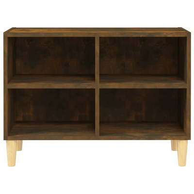 vidaXL Szafka pod TV, drewniane nóżki, przydymiony dąb, 69,5x30x50 cm