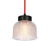 Lampa wisząca 15cm bezbarwna/czerwony kabel Liverpool Ledea 50101287