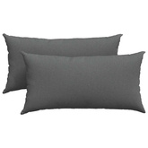 Poduszki na sofę 2 pcs Ciemnoszary 80 x 40 cm tkanina