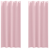 Firany blackout z kółkami 2 pcs Dziecięcy róż 260 x 140 cm