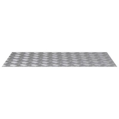Stopień Prostokątny 2 pcs Srebrny 90 x 50 cm Aluminium