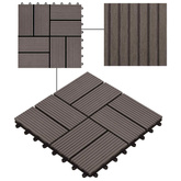 Płytka Tarasowa 11 pcs Ciemny brąz 30 x 30 cm
