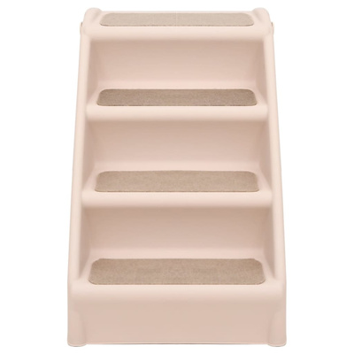 Składane schodki dla psa, kremowe, 62 x 40 x 49,5 cm