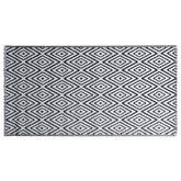 vidaXL Dywan na zewnątrz, biało-czarny, 160x230 cm, PP model standard