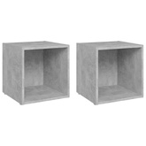 Szafki pod TV, 2 szt., szarość betonu, 37x35x37 cm