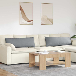 Poduszki na sofę 2 pcs Jasnoszary 120 x 40 cm tkanina