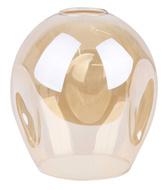 Lampa wisząca szklana czarno/brązowa 3xE27 Aspa 33-00606