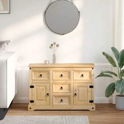 Komoda Corona, 112x40x75 cm, lite drewno sosnowe