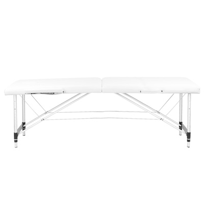 Stół składany do masażu aluminiowy komfort Activ Fizjo 2 segmentowe white 126962
