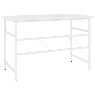 vidaXL Biurko komputerowe, białe, 105x55x72 cm, MDF i metal