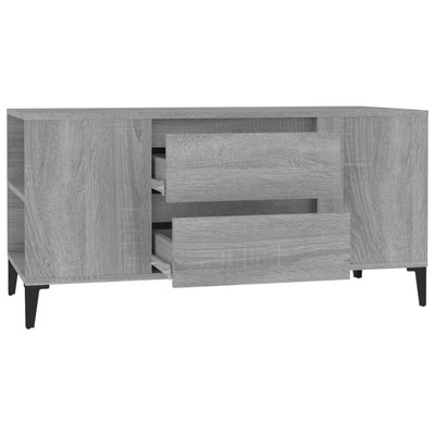 vidaXL Szafka pod TV, szary dąb sonoma, 102x44,5x50 cm