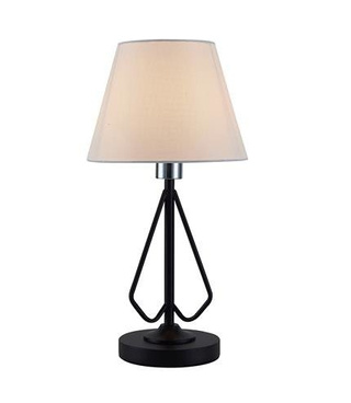 Lampka nocna Morley Ledea czarno-biała z abażurem metalowa klasyczna