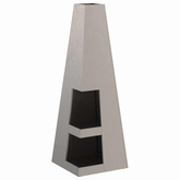 Kominek Brązowy 35 x 35 x 100 cm Stal pogodowa