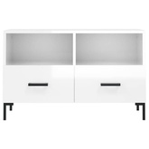 vidaXL Szafka pod TV, biała, wysoki połysk, 80x36x50 cm model standard