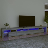 vidaXL Szafka pod TV z oświetleniem LED szary dąb sonoma 290x36,5x40cm