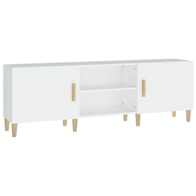 vidaXL Szafka pod TV, biała, 150x30x50 cm, materiał drewnopochodny wariant 5