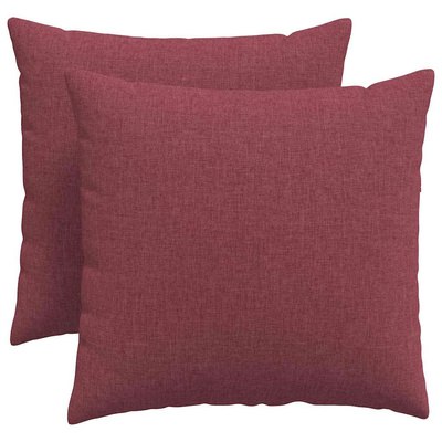 Poduszki na sofę 2 pcs Czerwone wino 50 x 50 cm tkanina