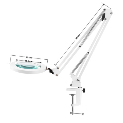 Lampa lupa led Glow 308 do blatu biała USB 138395
