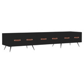 vidaXL Szafka pod TV, czarna, 150x36x30 cm, materiał drewnopochodny