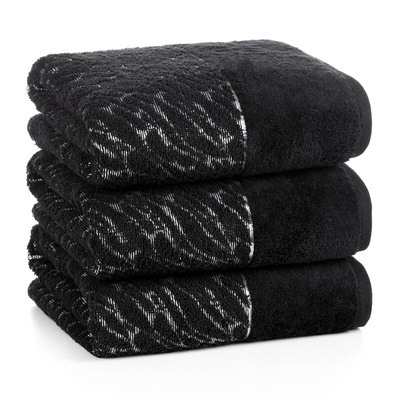 Ręcznik Nola czarny 70x140