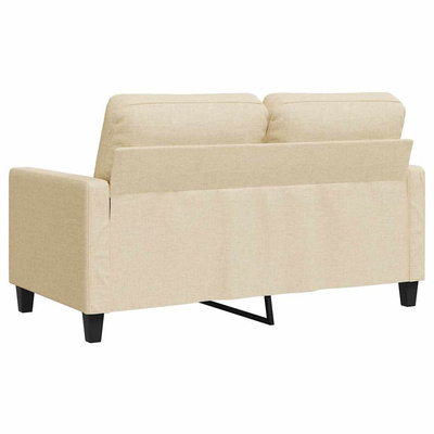 2-osobowa sofa, kremowa, 120 cm, tapicerowana tkaniną