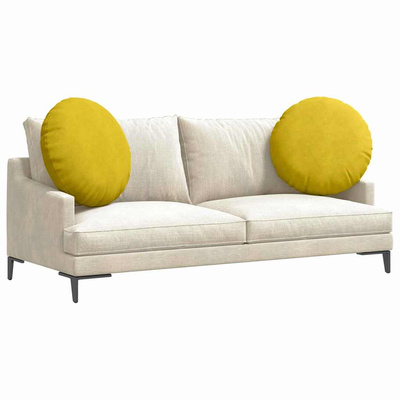 Poduszki na siedziska 2 pcs Żółty ? 80 x 29 cm Aksamit